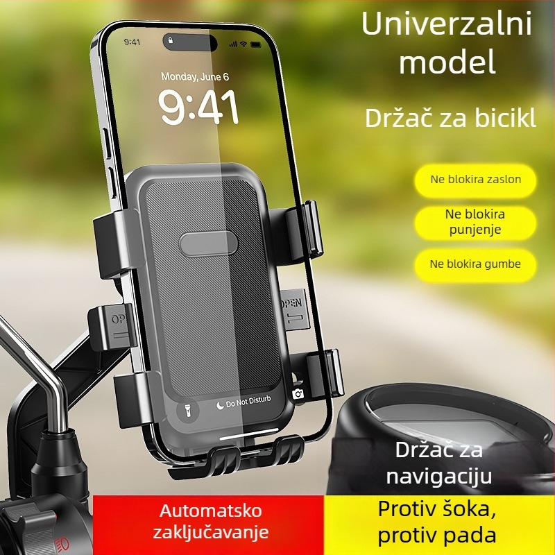 Držač telefona za motocikle i bicikle s navigacijom, otpornost na udarce