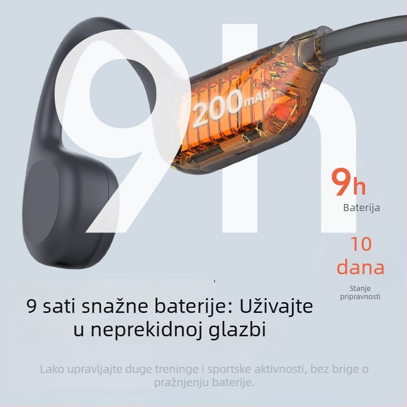 X1 slušalice za koštanu kondukciju - trajanje baterije preko 8 sati, Bluetooth 5.4, dvostruki stereo zvuk, IPX8 vodootpornost, domet 10 m