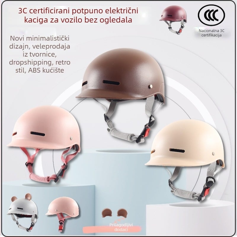 PULUOTAI ABS polu-helmet za električna vozila, motociklistička kaciga, 3C certifikat, kod 2023091105021249