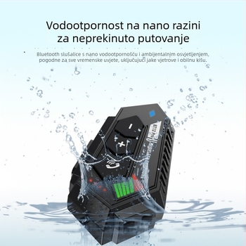 BT12Pro Bluetooth slušalica za kacigu motocikla – Bluetooth 5.3, vodootporna, redukcija buke, baterija 2000mAh, do 30 sati reproducije glazbe