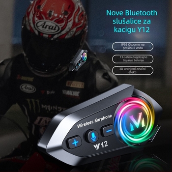 Bluetooth slušalica za kacigu – dvostrano stereo, BT 5.0, doseg 10 m, 13 h baterija, istovremeno spajanje dvaju telefona