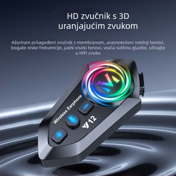 Bluetooth slušalica za kacigu – dvostrano stereo, BT 5.0, doseg 10 m, 13 h baterija, istovremeno spajanje dvaju telefona