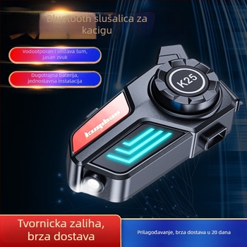 Kaciga za motocikl s Bluetooth slušalicom - domet 10 m, Bluetooth 5.0, vodootporna, redukcija buke, 30 h baterije