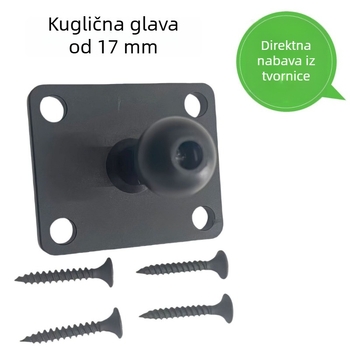 Aluminijski kvadratni nosač za kameru s 17 mm kugličnom glavom, model 12356, kompatibilan sa nosačem za tablet