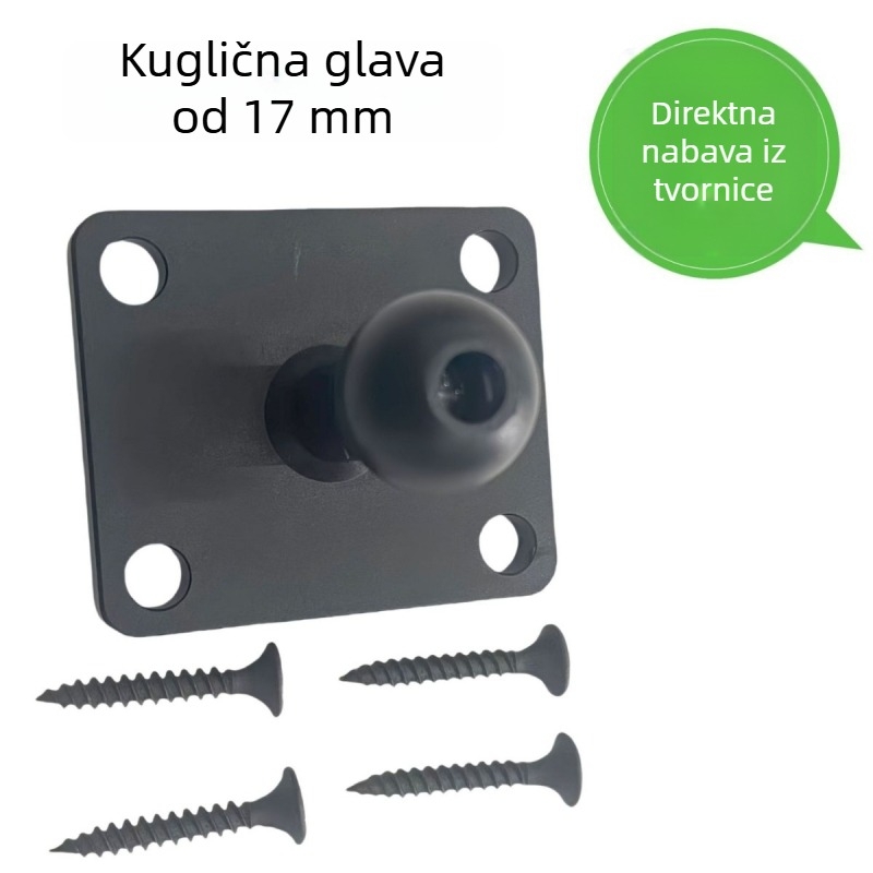 Aluminijski kvadratni nosač za kameru s 17 mm kugličnom glavom, model 12356, kompatibilan sa nosačem za tablet