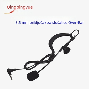 Nogometni sudac interkom slušalica s držačem za uho, 3,5 mm priključak, redukcija buke, pozivi i glazba, prilagođeni logo, privatni model
