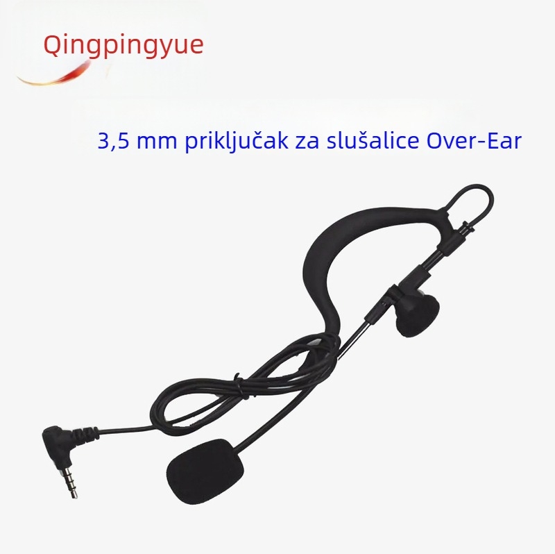 Nogometni sudac interkom slušalica s držačem za uho, 3,5 mm priključak, redukcija buke, pozivi i glazba, prilagođeni logo, privatni model