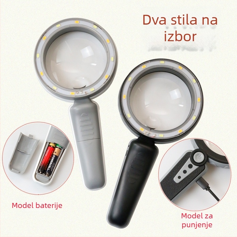 Xingte S111-90 serija, trobojni LED, podesiva 12 LED asferična optička leća, ručna punjiva povećala