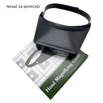 Nosač lupa na glavu za čitanje starijima i precizne radove: popravak satova, mikrograviranje, izrada nakita