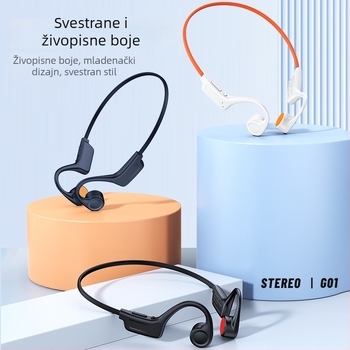 Bluetooth slušalice za koštanu kondukciju, bilateralni stereo, Bluetooth 5.0, domet do 10 m, trajanje baterije 4–8 sati