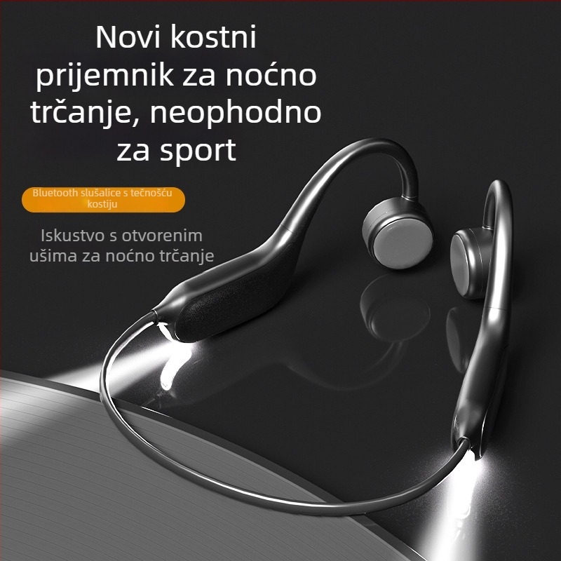 Bluetooth slušalice s tehnologijom koštane kondukcije - IP68 vodootporne, Bluetooth 5.4, domet 15 m, trajanje baterije preko 8 sati