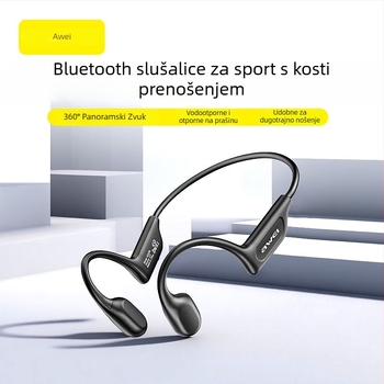 Slušalice s kostnom provodljivošću, uho-učvršćene, stereo za obje uha, Bluetooth 6.0, trajanje baterije preko 8 sati