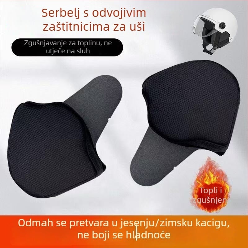 Polu-šlem s odvojivom zaštitom za uši, ABS materijal, univerzalna prilagodba, za vožnju električnim vozilima, certifikat GB811-2022B