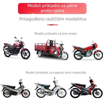 Vjetrobran za motocikl, PVC, vodootporan, jednodijelni dizajn