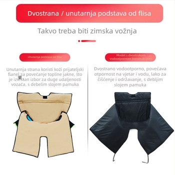 Vjetrobran za motocikl, PVC, vodootporan, jednodijelni dizajn