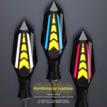 SX-052 Motociklistička LED pokazivač smjera tipa strelice, dvostrani, za motocikle, motocross, cestovne motocikle i sportski automobil