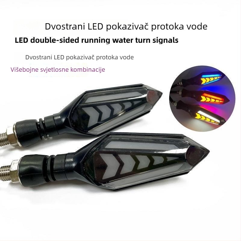 SX-052 Motociklistička LED pokazivač smjera tipa strelice, dvostrani, za motocikle, motocross, cestovne motocikle i sportski automobil