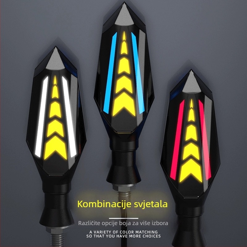 SX-052 Motociklistička LED pokazivač smjera tipa strelice, dvostrani, za motocikle, motocross, cestovne motocikle i sportski automobil
