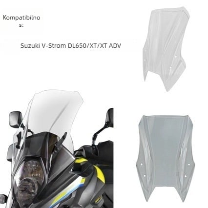 Prednje vjetrobransko staklo za Suzuki V-Strom DL650/XT ADV 2017-2024 - PC Plastika, Aoxing, Artikal 086