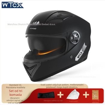 Kaciga za motocikl s GB standardom, 3C certifikat, univerzalna, sve sezone, ABS.