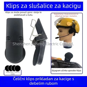 Klip za kacigu za slušalice – vodootporan, otporan na prašinu, dvostrani stereo zvuk, prilagodljivo