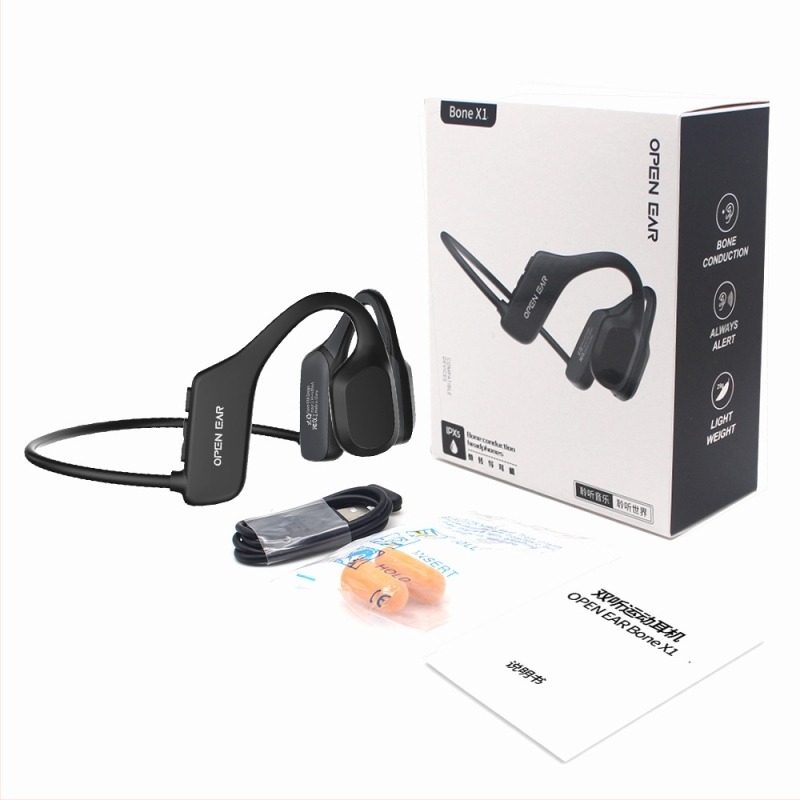 Bluetooth slušalice s kondukcijom kostiju, model X1 – IPX5, autonomija 4–8 h, BT 5.2, domet 10 m, dvostrano stereo