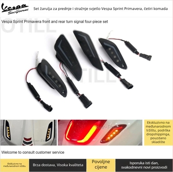 Otili LED pokazivači smjera za Vespa Sprint Primavera, prednji i stražnji, četverodijelni set, kompatibilan s Piaggio Vespa Sprint 125/150