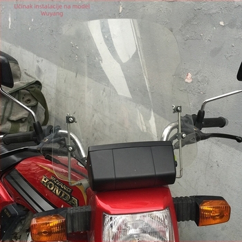 Vjetrobran za motocikl - universalni model, visokokvalitetan plast, proziran