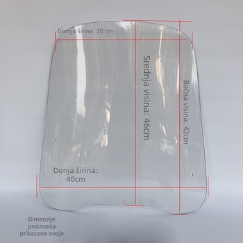 Vjetrobran za motocikl - universalni model, visokokvalitetan plast, proziran