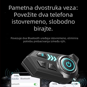 X10C Bluetooth slušalica za kacigu – Vodootporna, Uklanjanje buke, Bluetooth 6.0, Baterija 400 mAh, Duga trajnost, Preko uha, Kontrola dodir + tipka