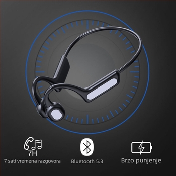 Slušalice za kostnu provodnost, IPX4 vodootporne, TF kartica slot, Bluetooth 5.4, trajanje baterije preko 8 sati