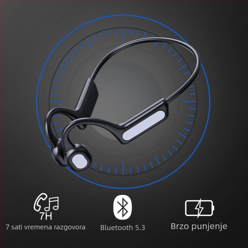 Slušalice za kostnu provodnost, IPX4 vodootporne, TF kartica slot, Bluetooth 5.4, trajanje baterije preko 8 sati