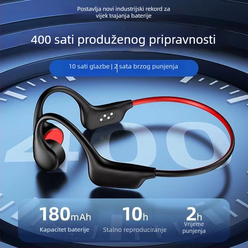 Shengde X6 Bežične slušalice za kostnu provodljivost, izvan uha, s ugrađenom memorijom, IPX8 vodootporne