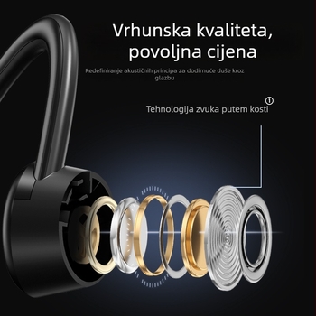 Bluetooth slušalice za kostnu provodljivost s 32 GB memorije, IPX8 vodootpornost, Bluetooth 5.4, 8+ sati trajanja