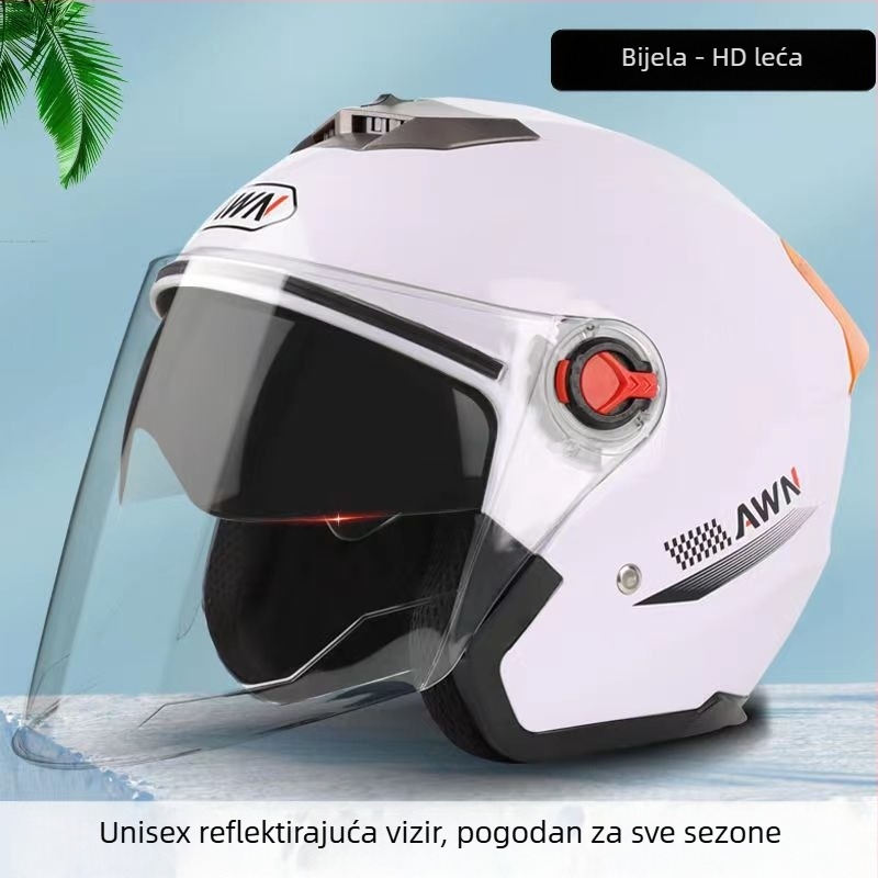 ABS kaciga za motocikle, 3C certifikat (2023091105021111), REGY AWN marka, unisex, četiri sezone, UV zaštita