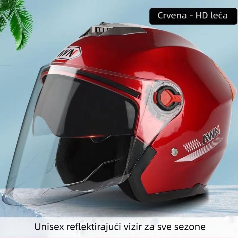 ABS kaciga za motocikle, 3C certifikat (2023091105021111), REGY AWN marka, unisex, četiri sezone, UV zaštita