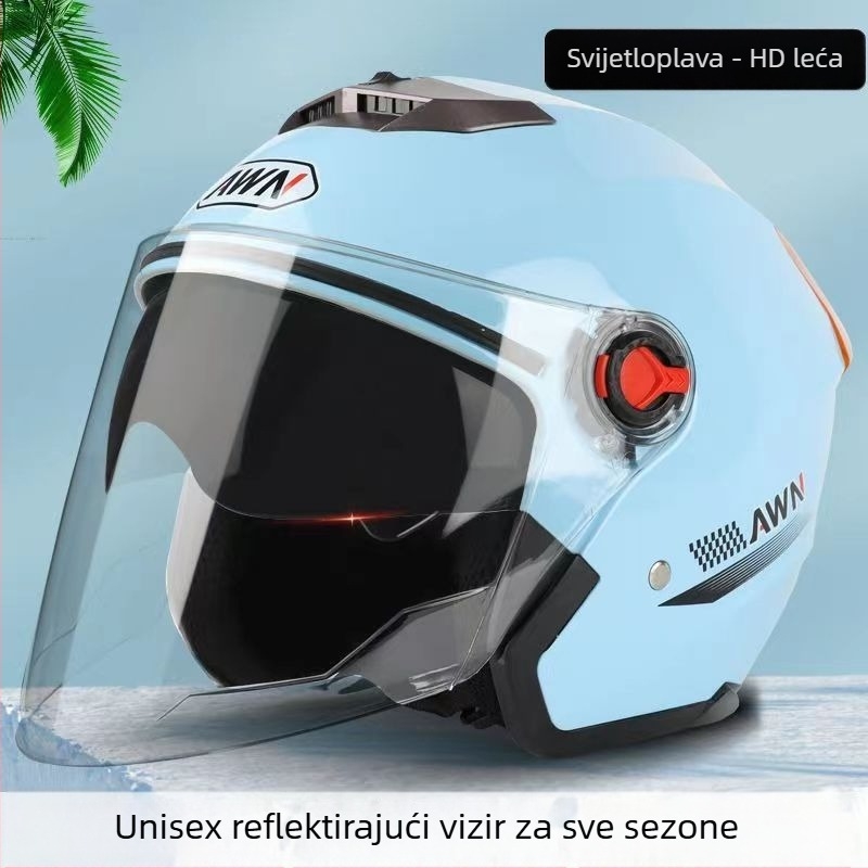 ABS kaciga za motocikle, 3C certifikat (2023091105021111), REGY AWN marka, unisex, četiri sezone, UV zaštita