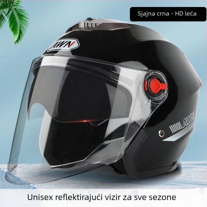 ABS kaciga za motocikle, 3C certifikat (2023091105021111), REGY AWN marka, unisex, četiri sezone, UV zaštita