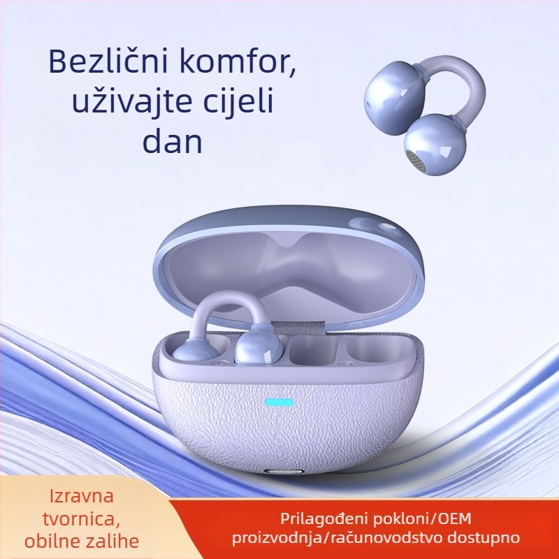 Bežične slušalice s klip dizajnom, Bluetooth 5.3, snažan bas, više od 8 sati trajanja baterije