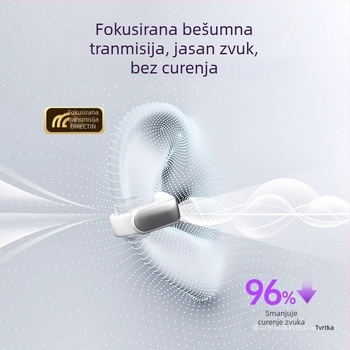 Bluetooth slušalice s koštanom vodljivosti - klips dizajn, izvan uha, redukcija buke, trajanje baterije 0–4 h
