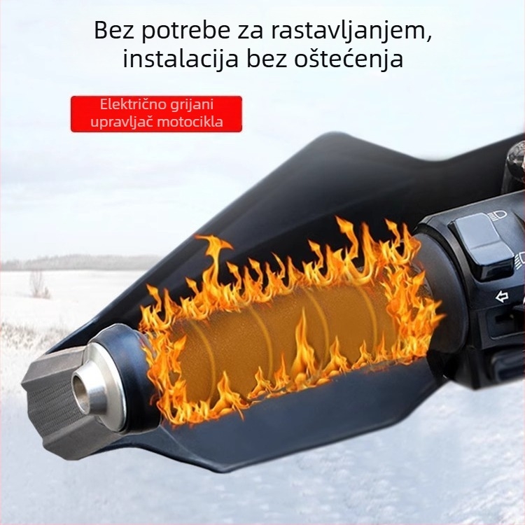 TDGO Grijajući omotač ručke upravljača za motocikle i električna vozila – protuklizni, vodootporni, toplinski izolacijski