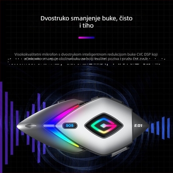 Bluetooth slušalica za motornu kacigu s redukcijom buke, Bluetooth 5.4, domet 100 m, 18 h trajanja baterije, vodootporna i otporna na prašinu