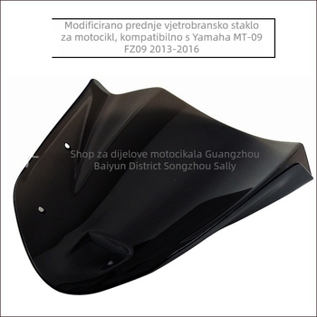 Prednje vjetrobransko staklo za motocikl (Model 01) Yamaha MT-09 FZ09 2013-2016