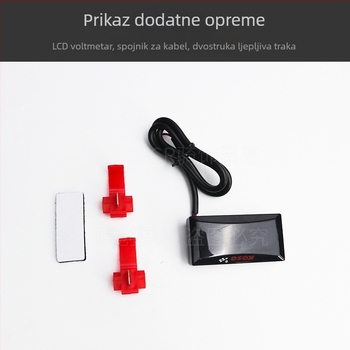 LCD voltmetar za električne motocikle, 12-100V, digitalni zaslon, model 000