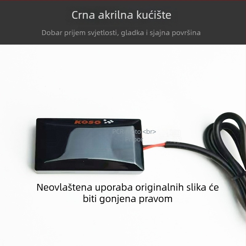 LCD voltmetar za električne motocikle, 12-100V, digitalni zaslon, model 000