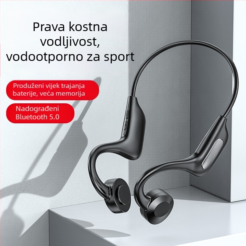 Bluetooth slušalice s koštanom provodljivnošću, otvoren dizajn, digitalni zaslon, Bluetooth 5.0, trajanje baterije 4–8 sati