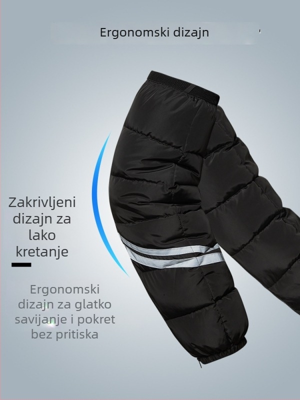 Zimske zaštitne koljenke za vožnju biciklom i motociklom, vodootporne, vjetrootporne, debele, s zipom, za muškarce i žene