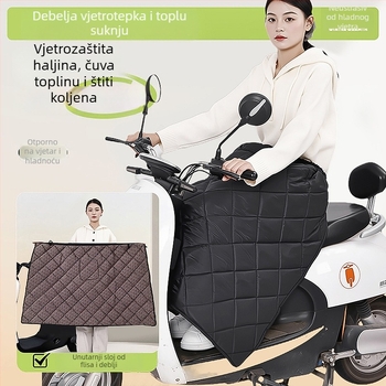 Zimska vjetrozaštitna pregača za motocikl s zaštitom za noge i koljena, zaštita stražnjeg sjedala – zadržava toplinu, pogodna za motocikle i električna vozila
