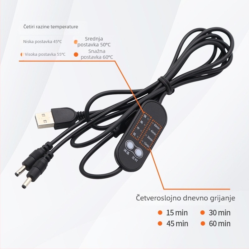 IZTOSS USB grijana ručica volana za motocikl, podesiva temperatura; model MP10913; kompatibilno s motociklima, električnim skuterima i biciklima