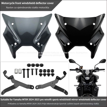 Motocikl prednji vjetrobranski deflektor za Yamaha MT-09 2024-2025, Model 01